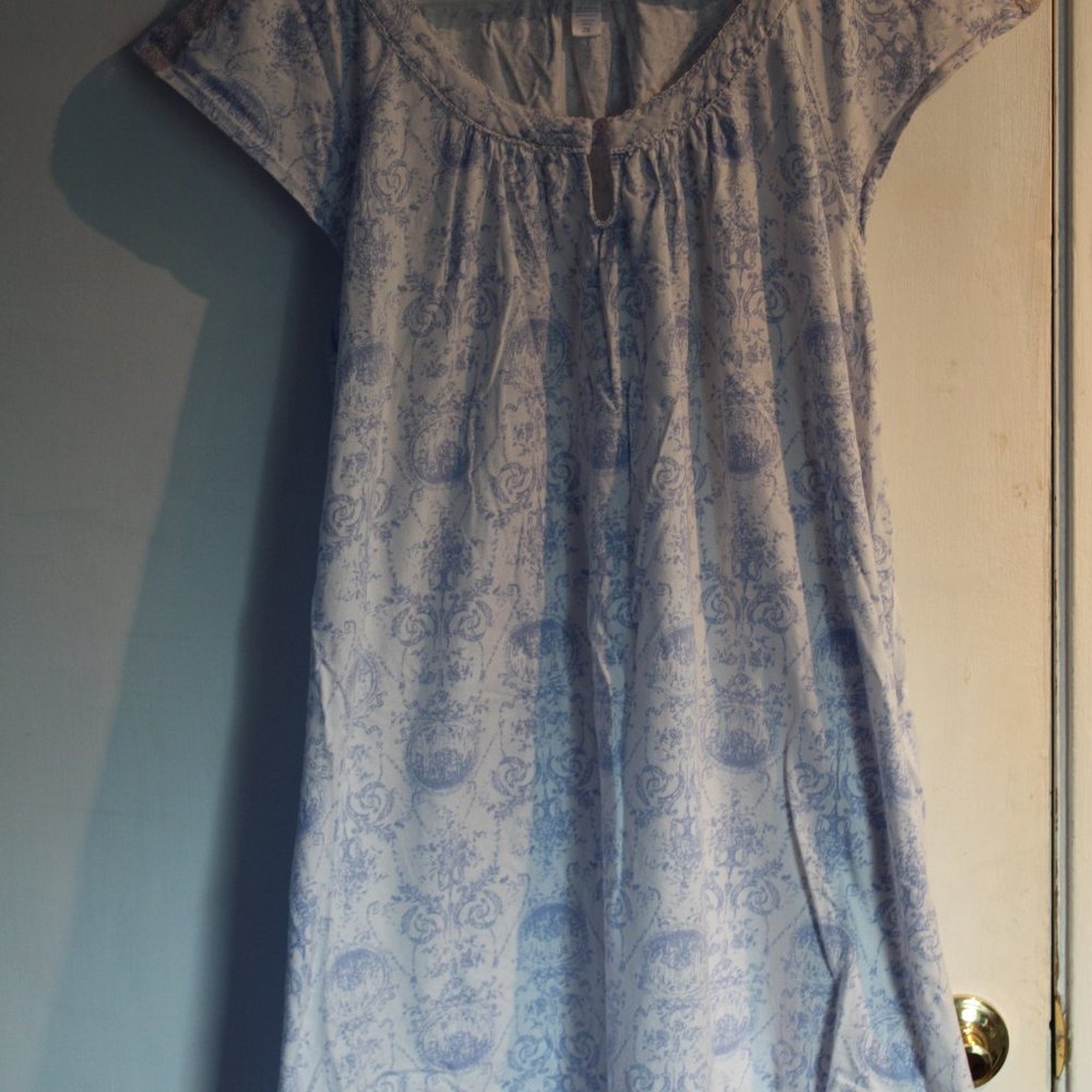 Carole Hochman Cotton Jersey Flutter Long Gown 2X